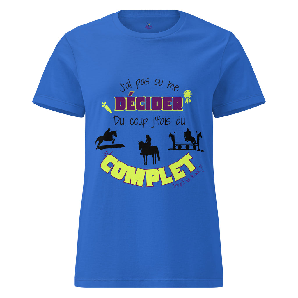 Tshirt humoristique sur le thème du cheval et du concours complet d'équitation