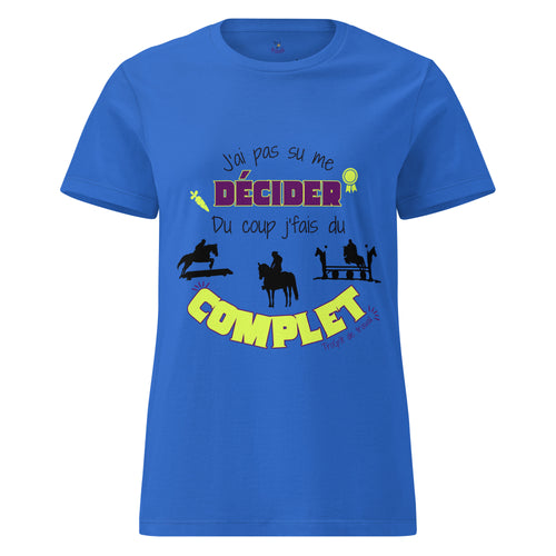 Tshirt humoristique sur le thème du cheval et du concours complet d'équitation